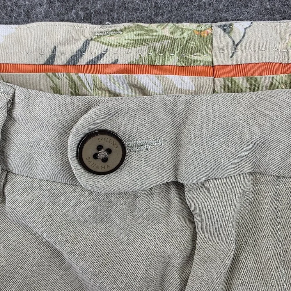 Tommy Bahama Pants Mens 36x32 Beige Silk Cotton Chino Straight Leg Casual Dress